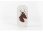 Porte-clé en cuir Tête de Cheval - 03-061-01