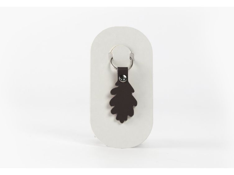Porte-clé en cuir Feuille - 03-066-01