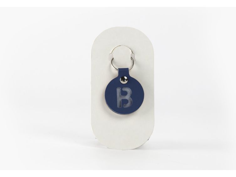 Porte-clé en cuir Rond - Alphabet -