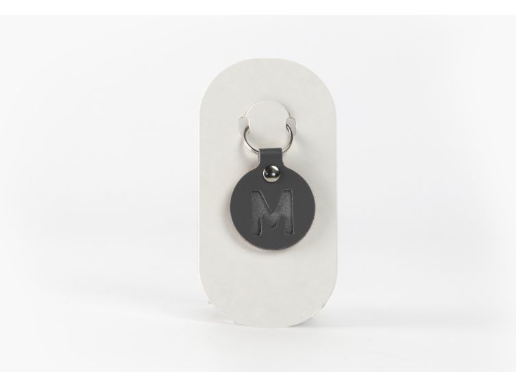 Porte-clé en cuir Rond - Alphabet -