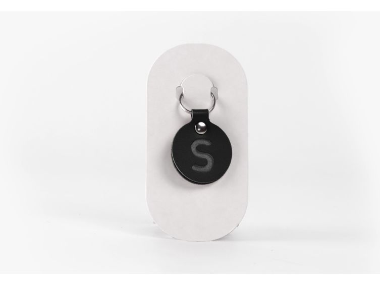 Porte-clé en cuir Rond - Alphabet -