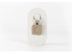 Porte-clé en cuir Carré Trèfle - 03-023-01