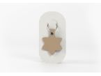 Porte-clé en cuir Fleur - 03-054-01