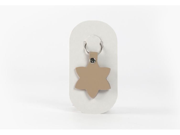 Porte-clé en cuir Fleur - 03-054-01