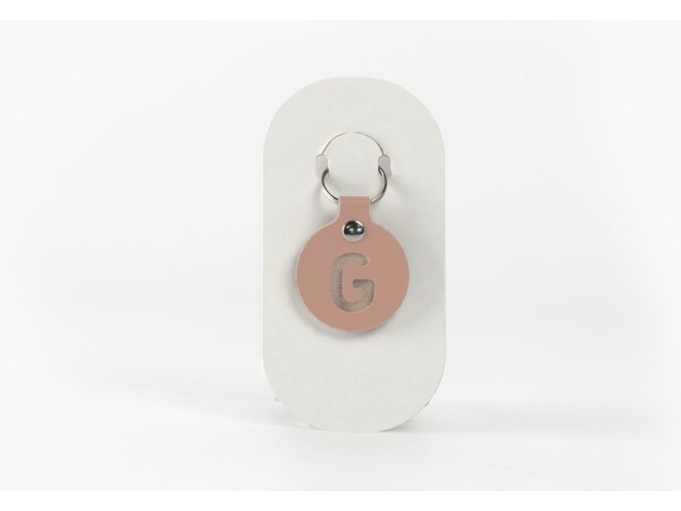 Porte-clé en cuir Rond - Alphabet -