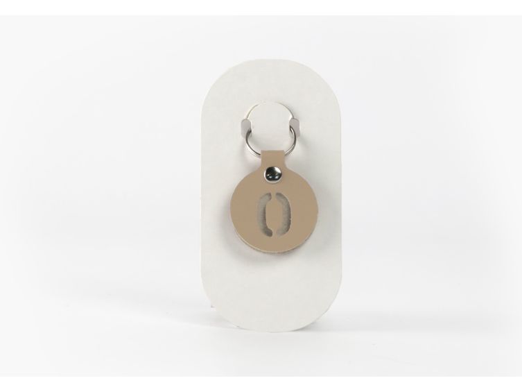 Porte-clé en cuir Rond - Alphabet -