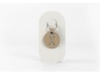 Porte-clé en cuir Rond - Alphabet -