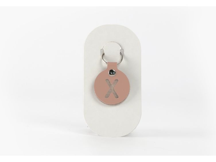 Porte-clé en cuir Rond - Alphabet -