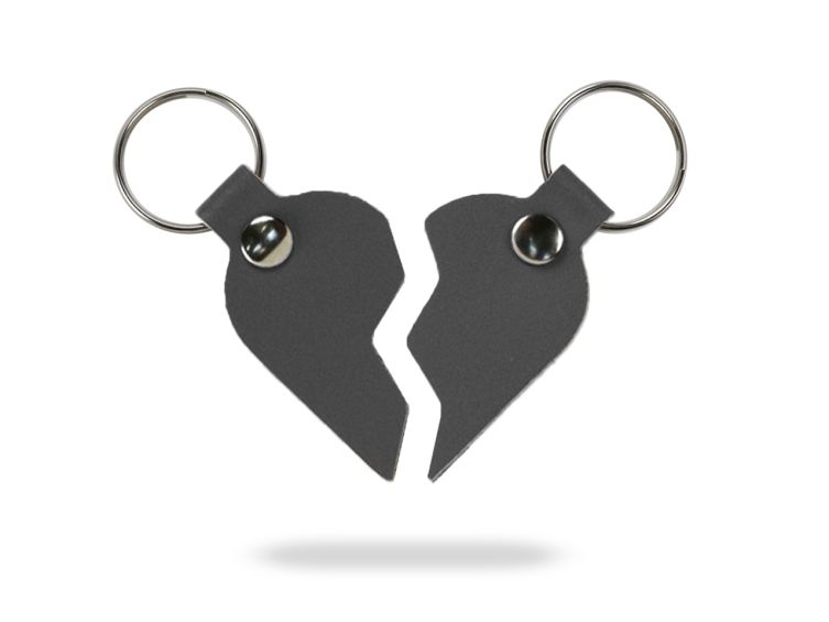 Ensemble porte-clé en cuir Coeur Brisé - 03-045 + 046-01