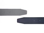 Ceinture cuir réversible 30mm compatible boucle Hermes, marine lisse et gris grainé - 5002