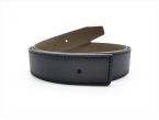 Ceinture cuir réversible 38mm compatible boucle H, noir lisse et havane grainé - 5003