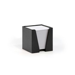 Cube à Post-It en cuir luxe noir - CB900