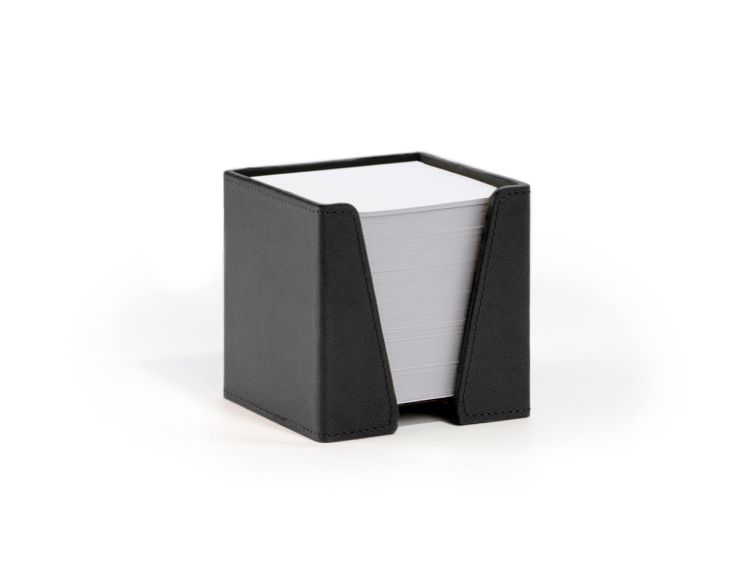 Cube à Post-It en cuir luxe noir - CB900