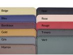Sous-main en cuir sur-mesure forme ronde - collection "classique"