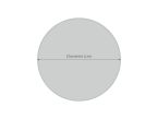 Sous-main en cuir sur-mesure forme ronde - collection "classique"