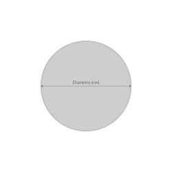 Sous-main en cuir sur-mesure forme ronde - collection "classique"