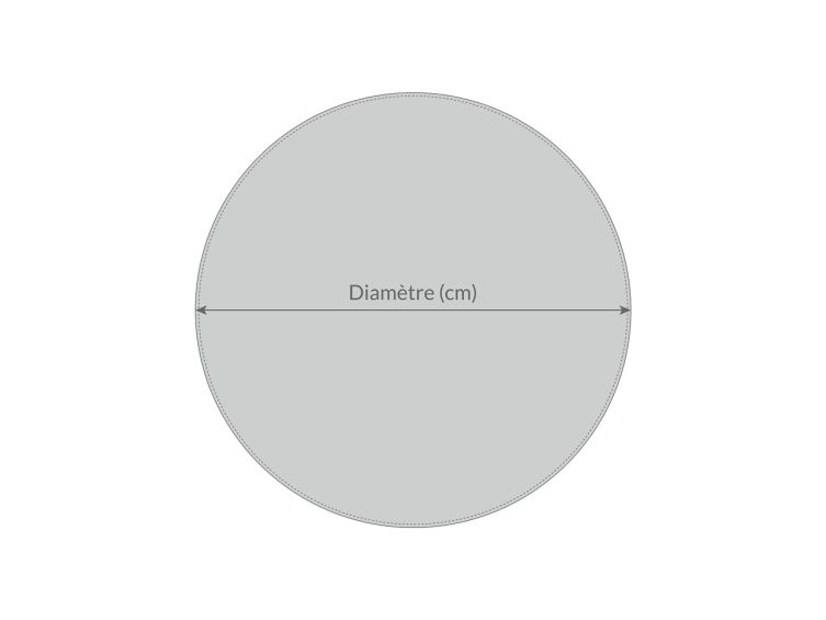 Sous-main en cuir sur-mesure forme ronde - collection "classique"