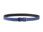 Ceinture cuir reverso noir / bleu - 11100