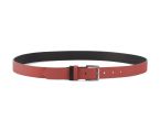 Ceinture cuir reverso noir / rouge - 11100