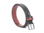 Ceinture cuir reverso noir / rouge - 11100