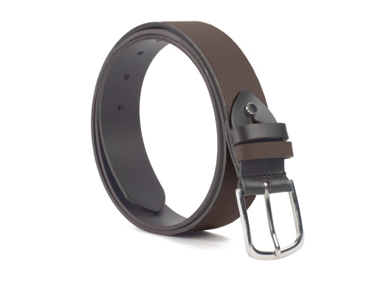 Ceinture cuir reverso noir / marron - 11101