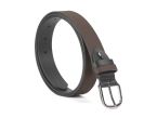 Ceinture cuir reverso noir / marron - 11106