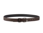 Ceinture cuir reverso noir / marron - 11106