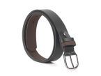 Ceinture cuir reverso noir / marron - 11106