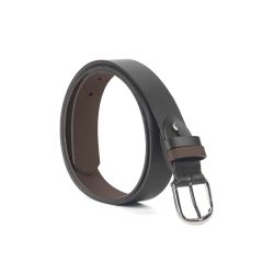 Ceinture cuir reverso noir / marron - 11106