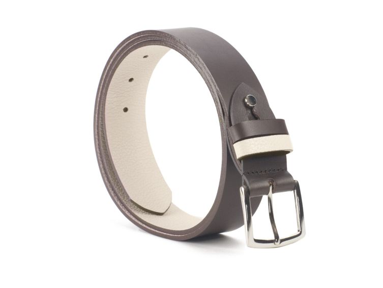 Ceinture cuir reverso marron foncé / tango - 11107