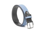 Ceinture cuir reverso noir / ciel - 11107