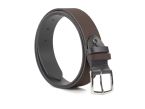 Ceinture cuir reverso noir / marron - 11107