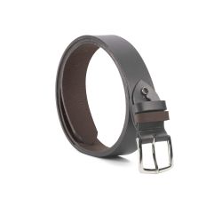 Ceinture cuir reverso noir / marron - 11107