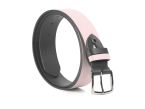 Ceinture cuir reverso noir / rose - 11107