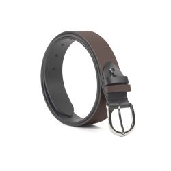 Ceinture cuir reverso noir / marron - 11108