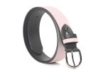 Ceinture cuir reverso noir / rose - 11108