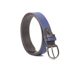 Ceinture cuir reverso noir / lapiz - 11108