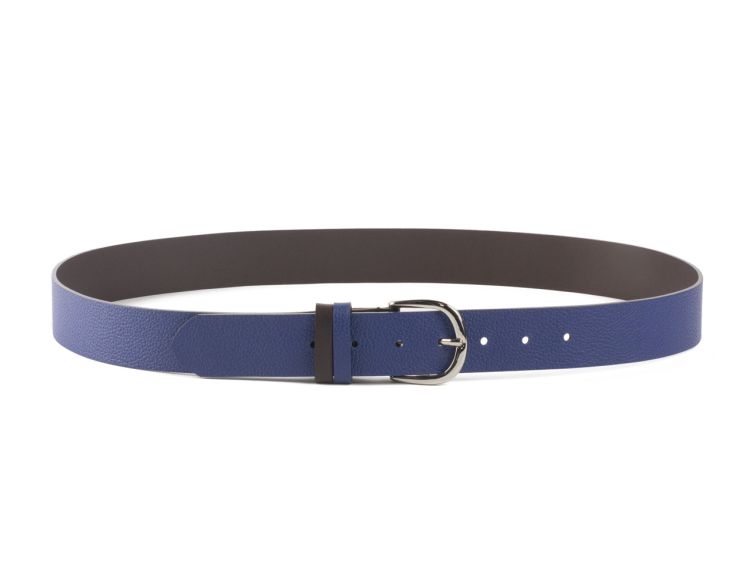 Ceinture cuir reverso marron foncé / lapiz - 11108