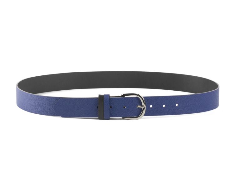 Ceinture cuir reverso noir / lapiz - 11108