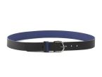 Ceinture cuir reverso noir / lapiz - 11108