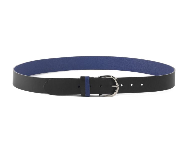 Ceinture cuir reverso noir / lapiz - 11108