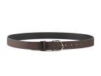 Ceinture cuir reverso noir / marron - 11108