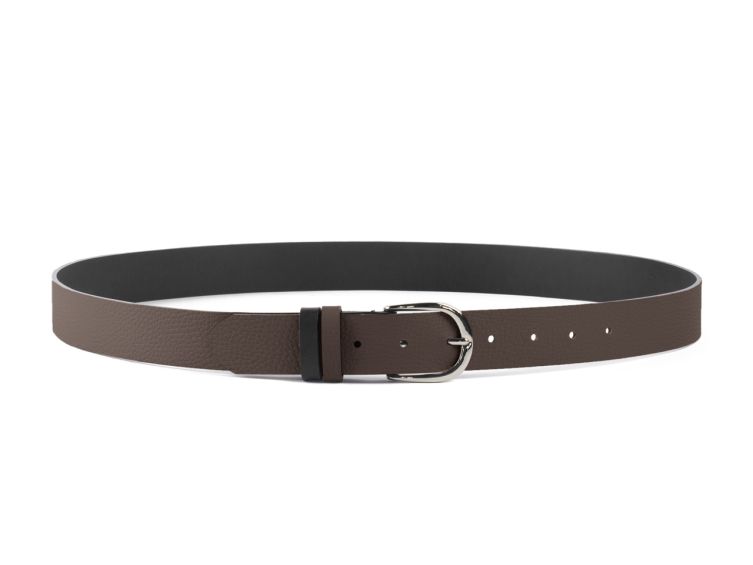 Ceinture cuir reverso noir / marron - 11108