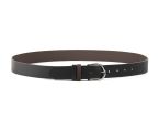 Ceinture cuir reverso noir / marron - 11108