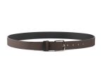 Ceinture cuir reverso noir / marron - 11107