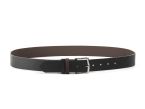Ceinture cuir reverso noir / marron - 11107