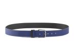 Ceinture cuir reverso noir / lapiz - 11101