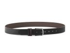 Ceinture cuir reverso noir / marron - 11101