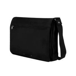 Gibecière à rabat en cuir noir - 9490