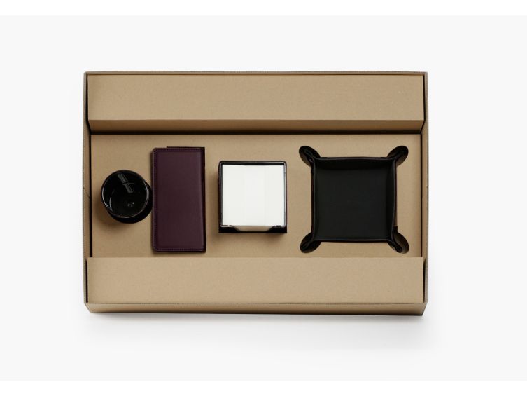Coffret classique 38cm en cuir bordeaux - COF-500-38